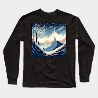 Proud Deer in Winter Wonderland Long Sleeve T-Shirt